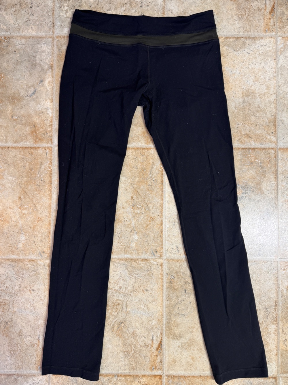 lululemon athletica | yoga pant 10 green stripe women legging
